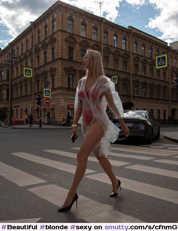 #Beautiful#blonde#sexy#legs#longlegs#heels#street#public#seethrough