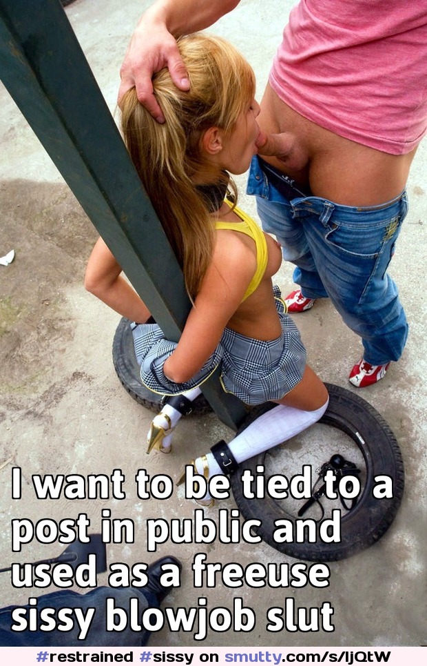 #restrained#sissy#publicsex#blowjob#public#longsocks#heels#PublicBlowjob#upTop#caption#tied#miniskirt