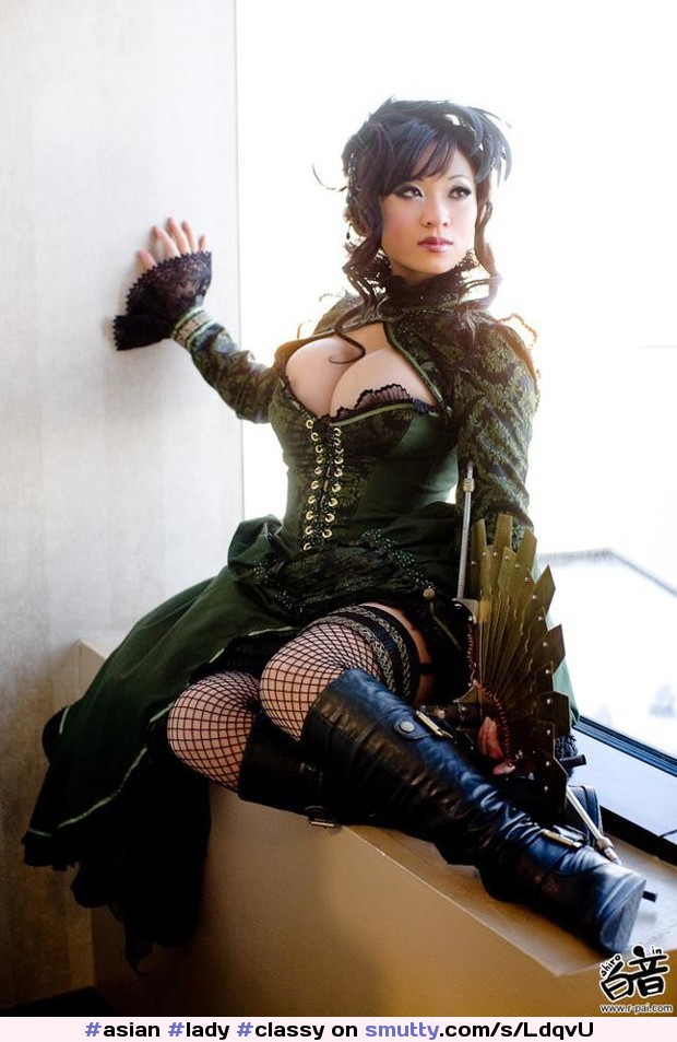 #asian #lady #classy #victorian #fishnets #corsage #steampunk #nonnude