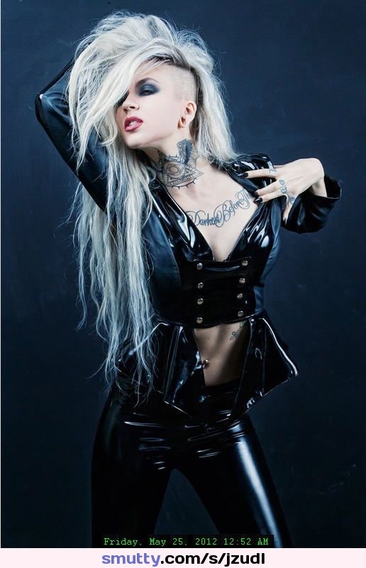 #Goth #pale #latex #leather #sexy #tatoo #punkrock #rocker #bigtits #shavedhair