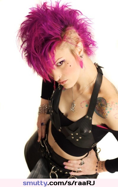 #mohawk #punk #badass #bitch #tatoo #purplehair