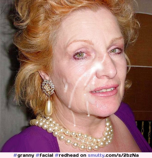 #granny #facial #redhead #pearlnecklace