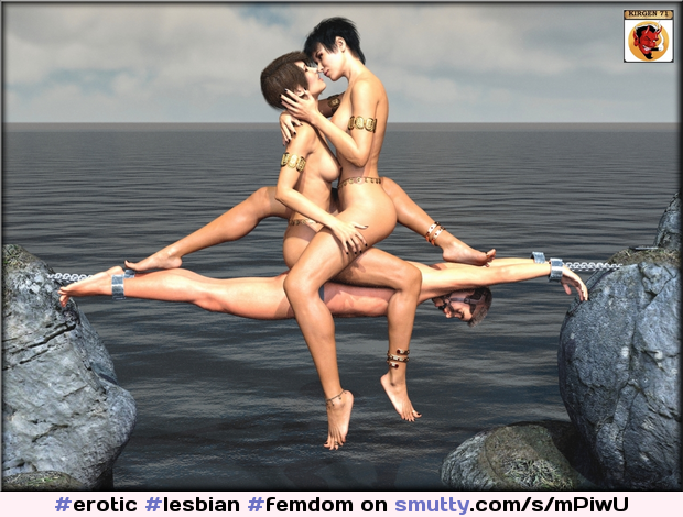 #erotic #lesbian #femdom #mistress #kissing #hot #bdsm #slavemale #slave #toon #hentai #drawing #sexy