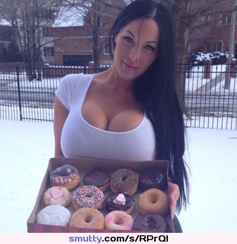 #sexy #tits #bigtits #donuts