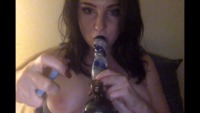 #sexy #stonerchick #smoking #weed #bong #tits #gif