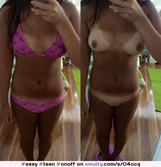 #sexy #teen #onoff #dressedundressed #bikini #tanlines #tits #pussy #shaved #selfie #selfshot