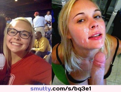 #amateur #BeforeAfter #girlnextdoor #smiling #glasses #blowjob #facial #cumonface #hot #sexy