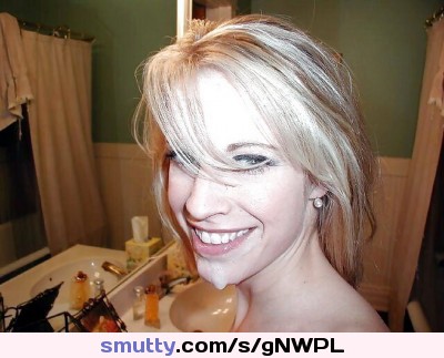 #amateur #selfie #blonde #cumselfie #smiling #cumonchin #facial #HappyGirl #smilingface #sweet