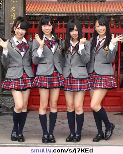 #asian #Japanese #cosplay #schoolgirls #uniforms #shortskirt #group #fourgirls #socute #sexy #dressed