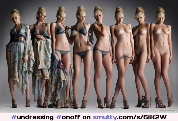 #undressing #onoff #lingerie #ClothedUnclothed #blonde #shaved #shavedpussy #heels #pantiesdown