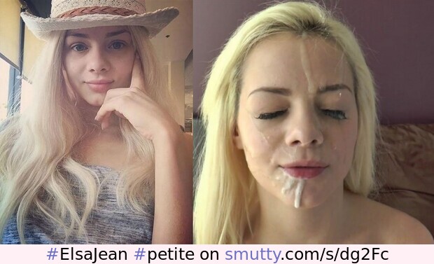 #ElsaJean #petite #blonde #pornstar #spinner #collage #portrait #ClothedUnclothed #prettyface #facial #shelovescum