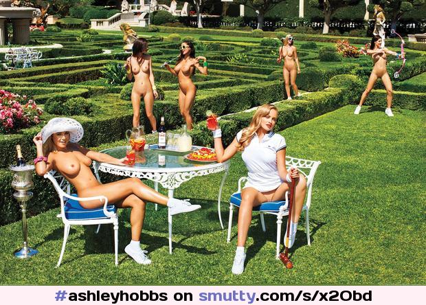#ashleyhobbs #nikkileigh #jaclynswedberg #kassielogsdon #ciaraprice #amandacerny #garden #party #maze #outdoors #group #models #playboy