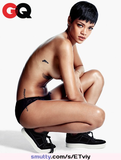 Rihanna topless for GQ Magazine nude beaches #hot
