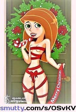 #cosplay #young #teen #girl #kimpossible #candycane #giftwrapped #bow #boobies #ginger #redhead #MerryChristmas