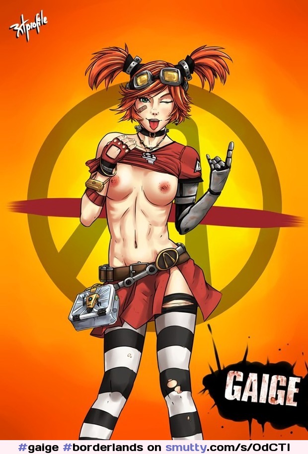 #gaige #borderlands #toon #pigtails #tits #flashing #cosplay #ginger #stockings #tongue #topless
