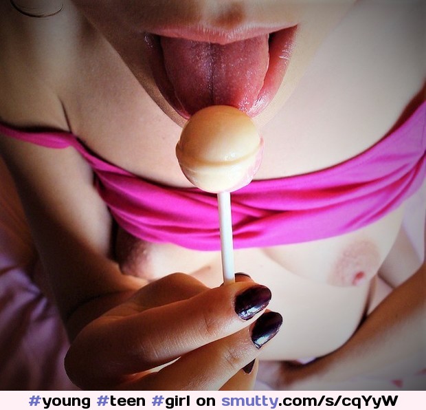 #young #teen #girl #titties #tongue #lollipop #licking #target #seducive