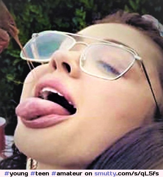 #young #teen #amateur #glasses #tongue #target #eyesclosed #cutie #pyt
