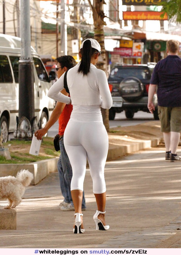 #whiteleggings #leggings #spandex #yogapants #tight #ass #bigass #niceass #bigbooty #pawg #perfectass #thick #showoff #public #candid #hot