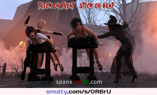 Witches beat asses hard with a cane on Halloween