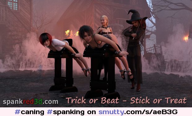 Halloween caning 2020 #caning #spanking #Halloween #caned #spanked #spankred #spankingart