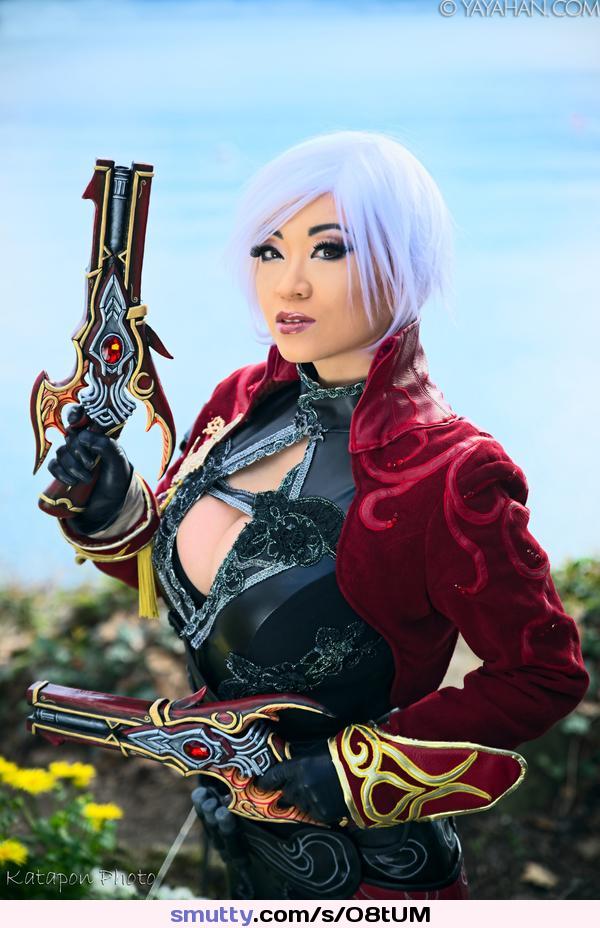 #Aion #YayaHan #gunslinger #badass #shorthair #whitehair looks purple to me #asian #classy  #fullyclothed #sexy #Sharpdressedlady
