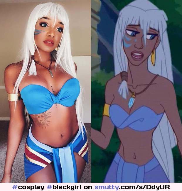 #cosplay #blackgirl #nonnude #disney #Kida #Atlantis #whitehair #nicerack