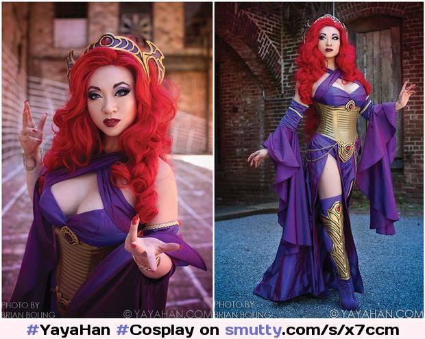 #YayaHan #Cosplay #elegant #asian #redhair #sexy #Medusa #Inhumans #Marvel #tiara #smug #curls #dicksuckinglips #goddess