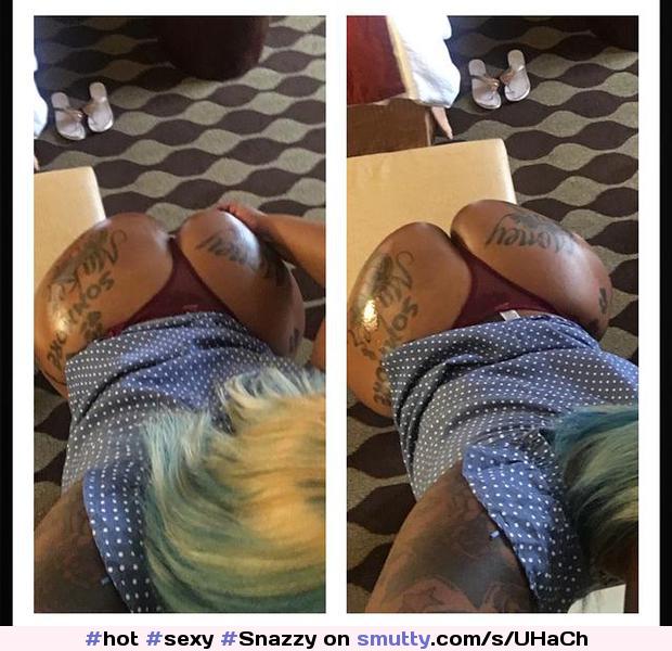 #hot #sexy #Snazzy #Beautiful #ass #ebony #black #juicy #peachy #tattoos #alternativegirls #fatass