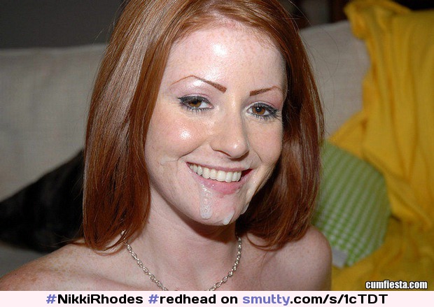 #NikkiRhodes #redhead #ginger #freckles #cum #facial #cumonface #cumonchin