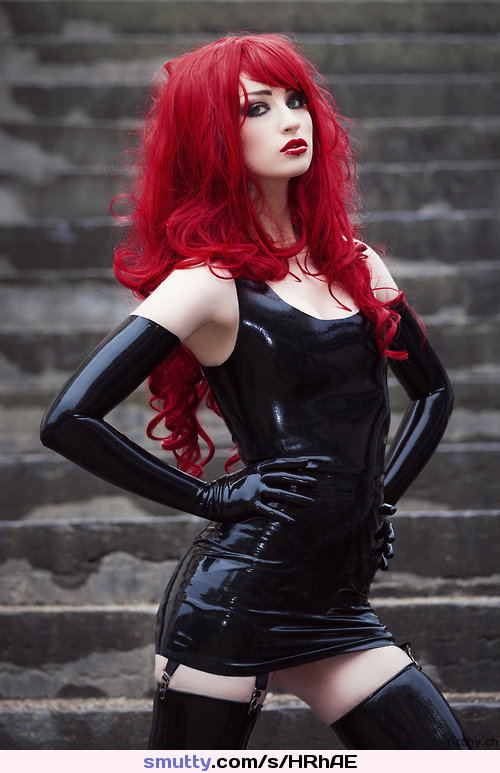 #latex #fetish #gothgirl #redhair #hot #sexy