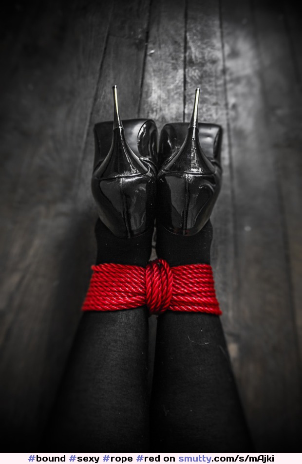 #bound #sexy #rope #red #heels  ......#tele
