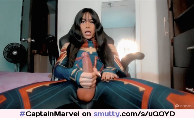 Stormytt_’s Captain Marvel Aims To Tug -   #CaptainMarvel, #Cosplay, #Masturbating, #Stormytt, #Stripchat, #Trans