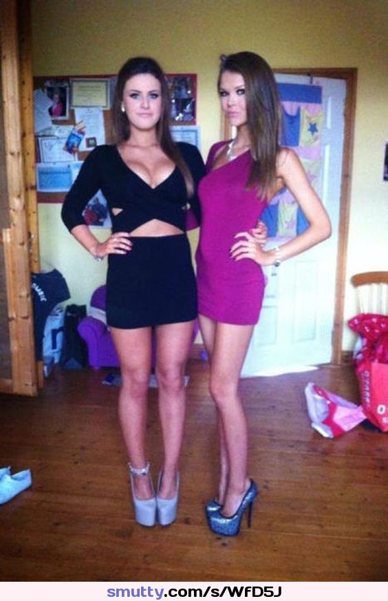 #twogirls #teens #minidress #tightdress #goingout