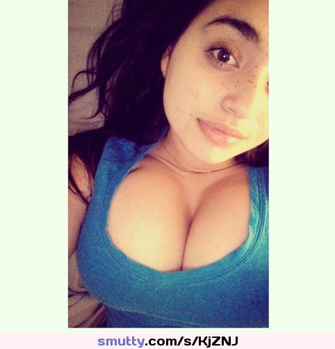 An image by Thepro169: #teen #latina #hispanic #bigtits #bigboobs bigtits #blue #freckles #hugeboobs #hugetits #large #bignaturals