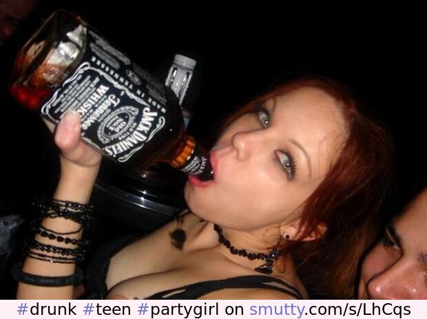 #drunk #teen #partygirl #bottle