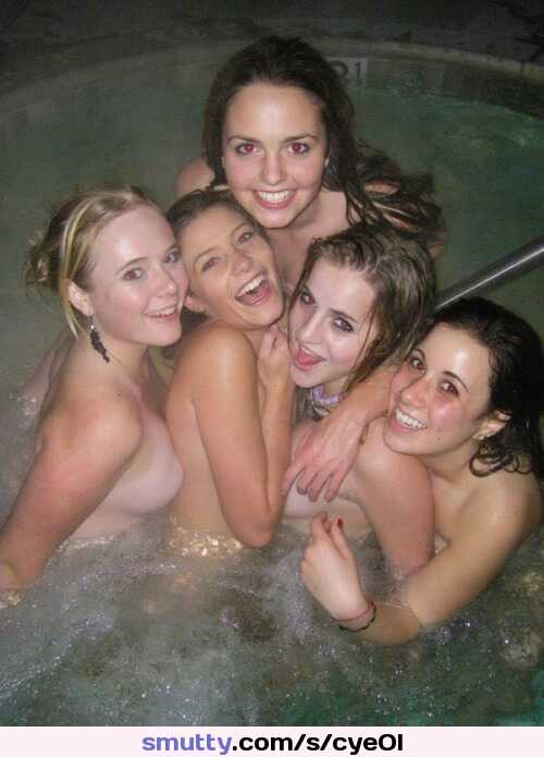 #teen#young#group#bestfriends#hottub#topless#wet#doiseeanipple