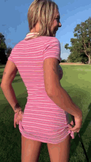 #gif #upskirt #UpskirtNoPanties #pussy #public #tits #breasts #golf #commando #ThrobsDailyTreat