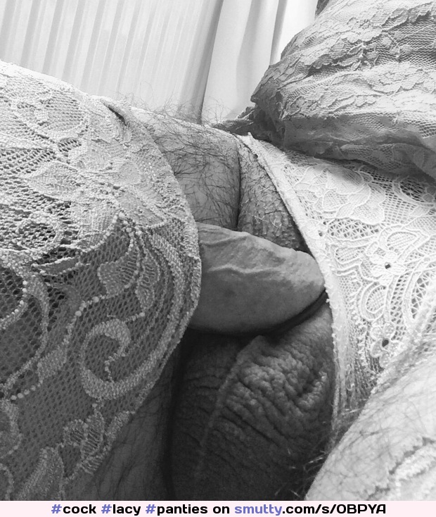 Cock Lacy Panties Cockinpanties Lingerie Crossdressing Hard