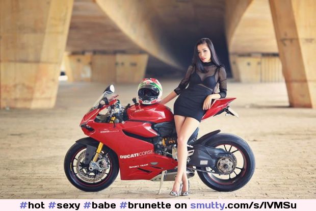 #hot #sexy #babe #brunette #Erotic #cute #pretty #Beautiful #outdoors #biker #bikergirl #bike #brunettes #asian #girl