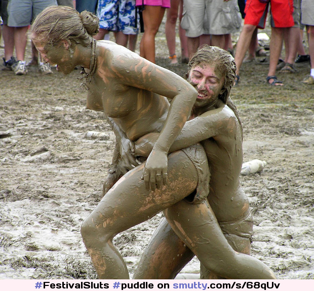 What do you do with a mud puddle at a music festival? #FestivalSluts #puddle #festival #festish #slut #slutty #sluts