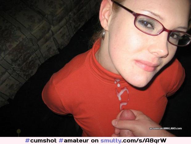 #amateur #glasses #cumshot