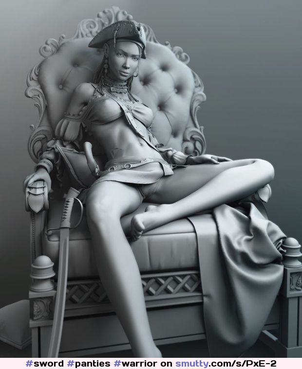 sexy pirate girl #panties #warrior #cosplay #fantasy #art #sculpture #3d
