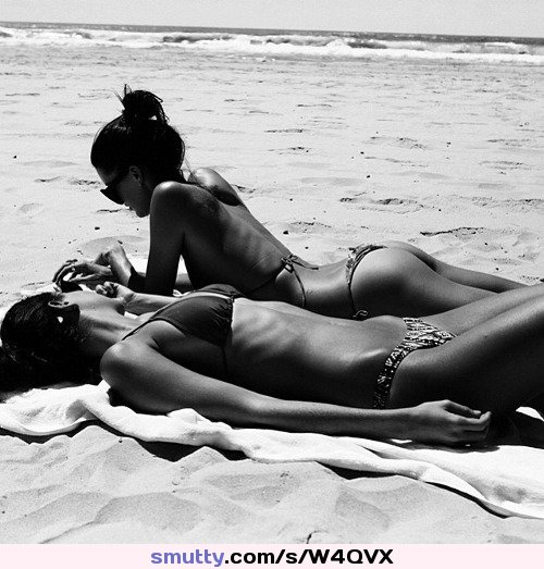 #BlackAndWhite #beach #girls #sand #slim #lean #slender #skinny #bikini #toned #fit #trained #FlatStomach #ass #sexyass# tastyass #sexy #hot