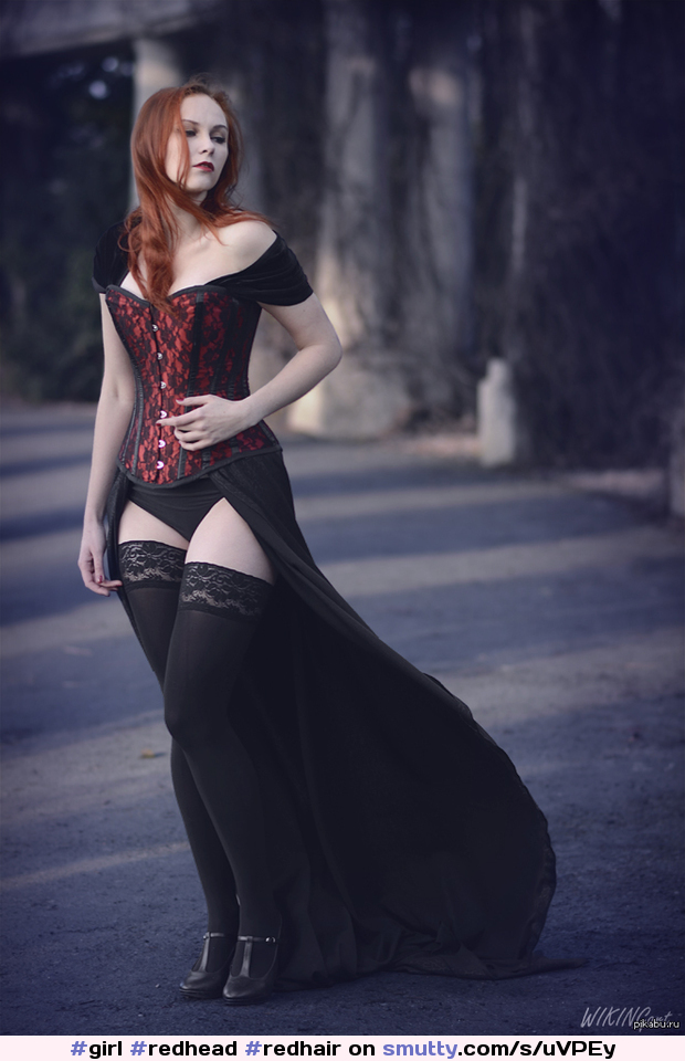 #girl #redhead #redhair #gothic #gothgirl #stockings #pale #sexy #hot #posing #model