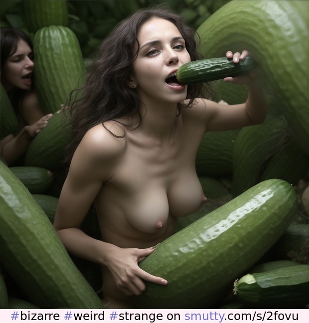 #bizarre #weird #strange #unusual #enigmatic #erotic #eroticart #nsfw #ai #aiart #generativeart #cucumber