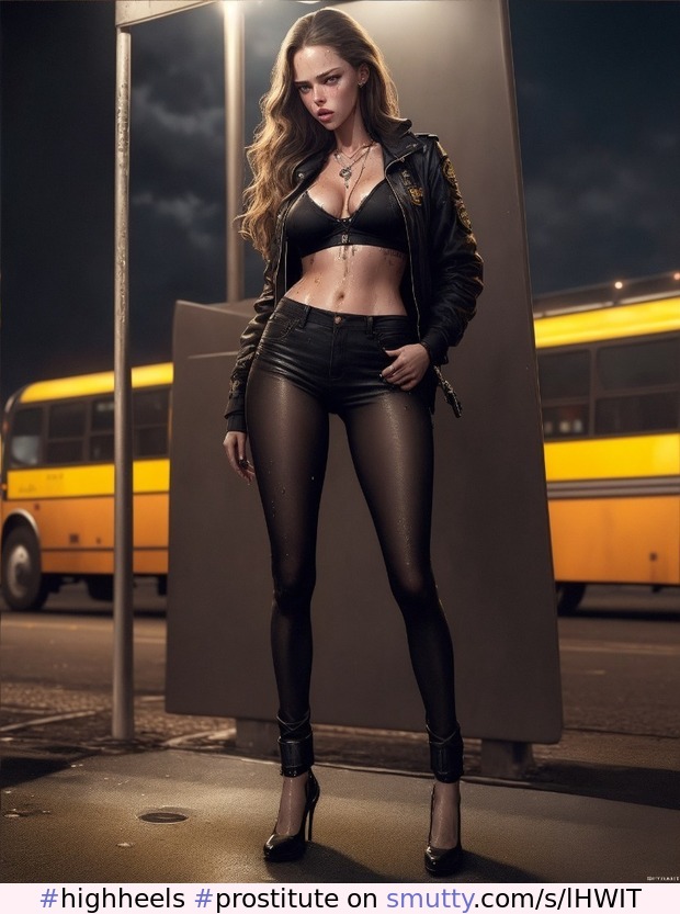 #highheels #prostitute #prostitution #night #public #outdoor #seductive #verysexy #ai #aiart #generativeart #nonnude