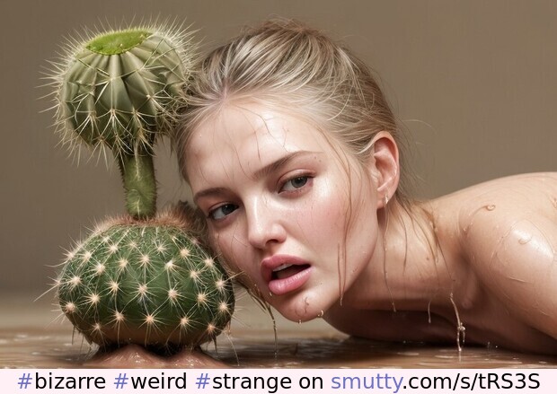 #bizarre #weird #strange #unusual #enigmatic #erotic #eroticart #nsfw #ai #aiart #generativeart #pain #cactus