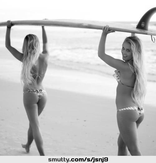 #Surfboard#bikini#twogirls#beach#blonde#BlackAndWhite#nature#outdoor#sexy#beauty#attractive#gorgeous#seductive#pretty#prettygirl#prettyface
