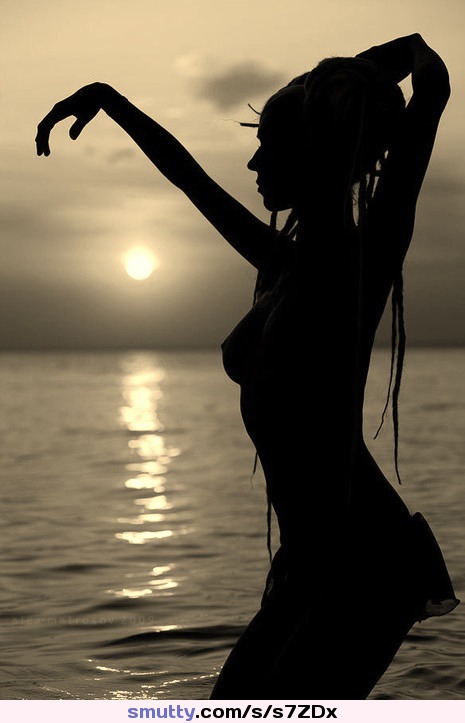 Silhouette Sunlight Sunset Nature Outdoor Outdoornudity Waterbody Sideprofile Photography Art