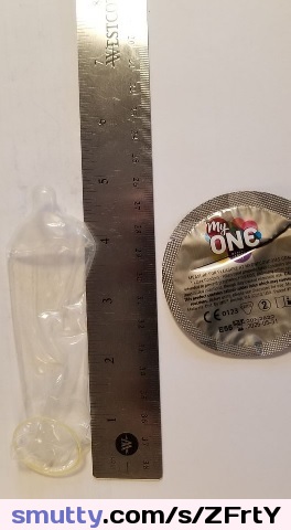myONE brand condom E55 5 inch length and thin diameter.